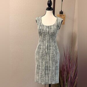 Reiss Dress Black & Gray Textured Sleeveless Sheath Size 4 EUC ($365)